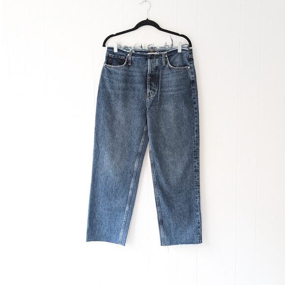 Anine Bing Blue Denim Gavin 1999 Straight Mid Indigo Ankle Jeans, size 28 - Picture 2 of 9